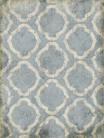 Antique Reverse Blue Wall Mate White Modern Wood Framed Art Print with Double Matting by Grey, Jace