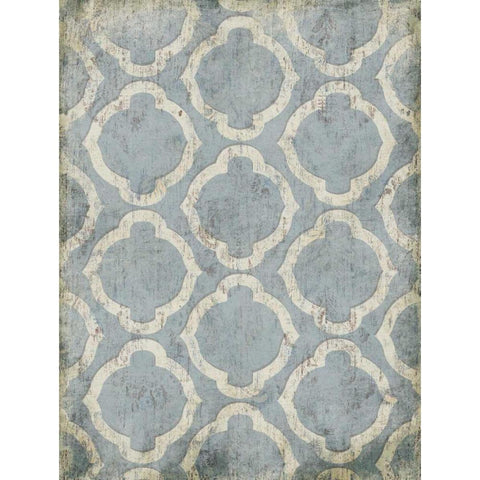 Antique Reverse Blue Wall Mate Gold Ornate Wood Framed Art Print with Double Matting by Grey, Jace