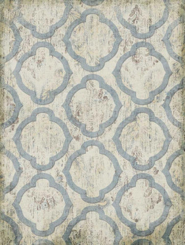 Antique Blue Wall Mate White Modern Wood Framed Art Print with Double Matting by Grey, Jace
