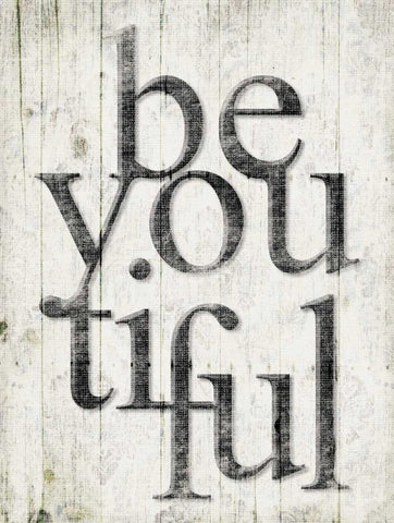 Be You Tiful Black Ornate Wood Framed Art Print with Double Matting by Grey, Jace