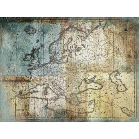 Rustic Map One White Modern Wood Framed Art Print by Grey, Jace