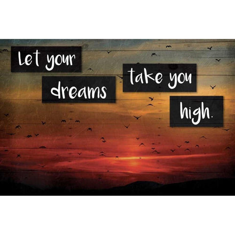 Take You High Black Modern Wood Framed Art Print with Double Matting by Grey, Jace