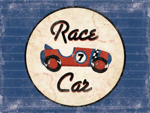 Race Car Blues Black Ornate Wood Framed Art Print with Double Matting by Grey, Jace