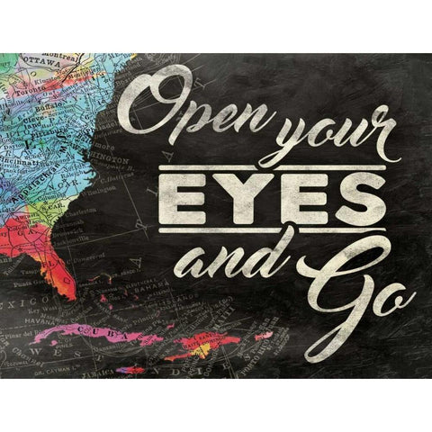 Opening Your Eyes Black Modern Wood Framed Art Print by Grey, Jace