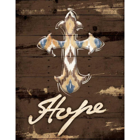 Hope Cross Black Modern Wood Framed Art Print by Grey, Jace