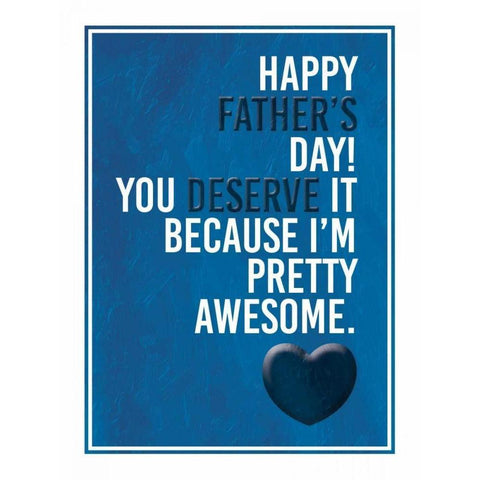 Fathers Awesome Black Modern Wood Framed Art Print with Double Matting by Grey, Jace