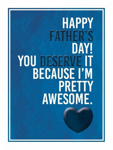 Fathers Awesome White Modern Wood Framed Art Print with Double Matting by Grey, Jace