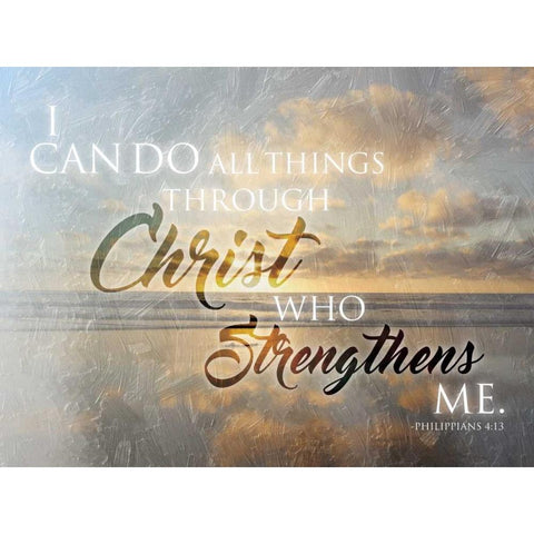 Christ Sunset White Modern Wood Framed Art Print by Grey, Jace