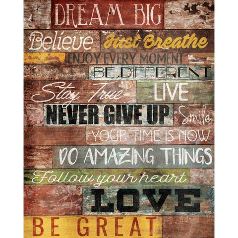 Dream Big White Modern Wood Framed Art Print by Grey, Jace