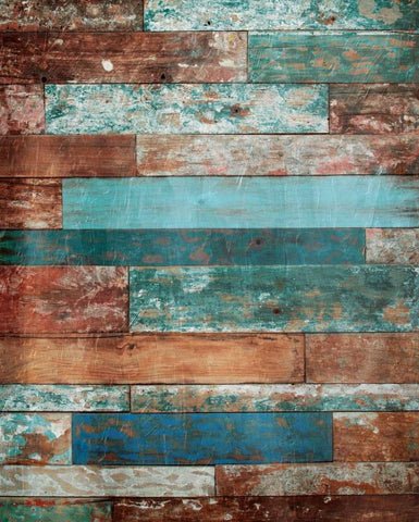 Blue Hues Wood Black Ornate Wood Framed Art Print with Double Matting by Grey, Jace