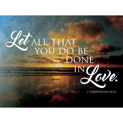 Let Love Black Modern Wood Framed Art Print by Grey, Jace