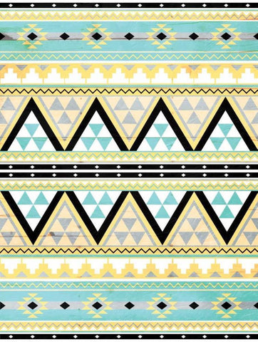 Neutral Aztec White Modern Wood Framed Art Print with Double Matting by Grey, Jace