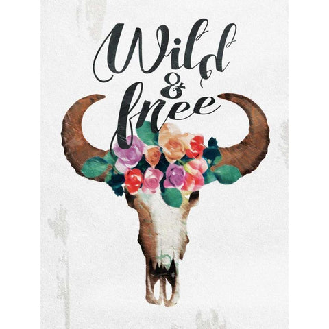 Wild And Free Black Modern Wood Framed Art Print by Grey, Jace