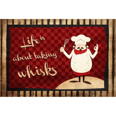 Taking Whisks White Modern Wood Framed Art Print by Grey, Jace