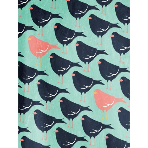 Stand Out Black Modern Wood Framed Art Print by Grey, Jace