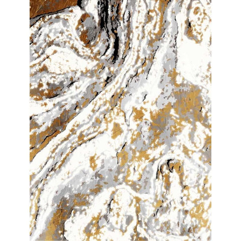 Gold Marble Gold Ornate Wood Framed Art Print with Double Matting by Grey, Jace
