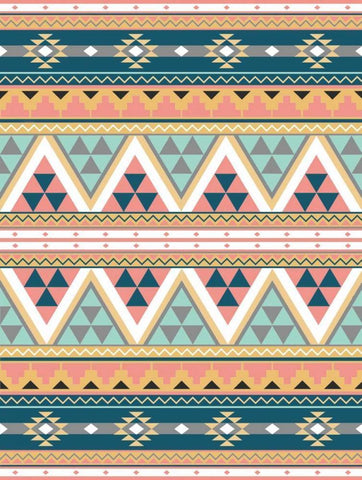 Cotton Candy Aztec Black Ornate Wood Framed Art Print with Double Matting by Grey, Jace