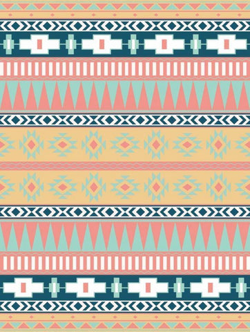 Cotton Candy Aztec Mate Black Ornate Wood Framed Art Print with Double Matting by Grey, Jace