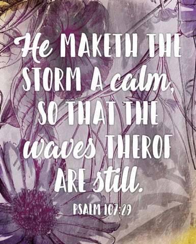 Waves Psalm White Modern Wood Framed Art Print with Double Matting by Grey, Jace