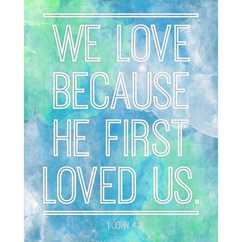 We Love Black Modern Wood Framed Art Print with Double Matting by Grey, Jace