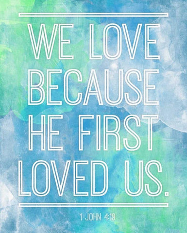 We Love White Modern Wood Framed Art Print with Double Matting by Grey, Jace