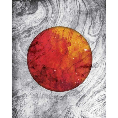 Marble Mars White Modern Wood Framed Art Print by Grey, Jace