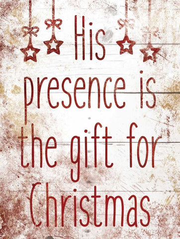 His Presence White Modern Wood Framed Art Print with Double Matting by Grey, Jace