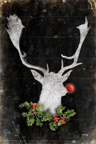 Red Nose White Modern Wood Framed Art Print with Double Matting by Grey, Jace