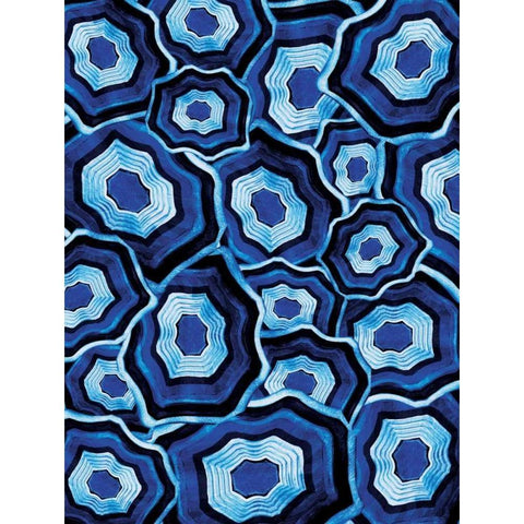 Plenty Of Blue Agates Gold Ornate Wood Framed Art Print with Double Matting by Grey, Jace