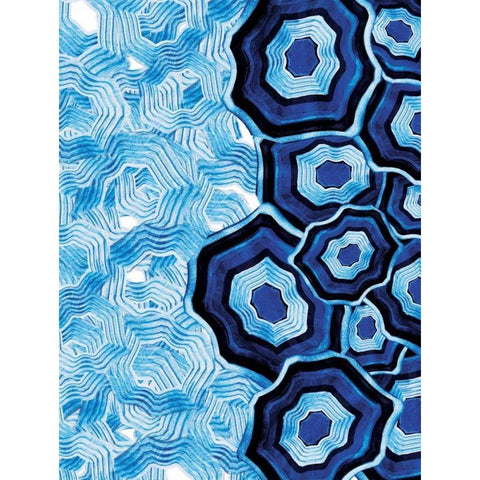 Other Half Of Blue White Agates Black Modern Wood Framed Art Print with Double Matting by Grey, Jace