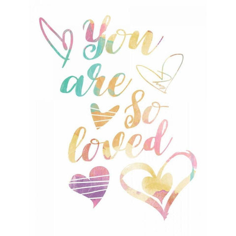 So Loved Black Modern Wood Framed Art Print with Double Matting by Grey, Jace