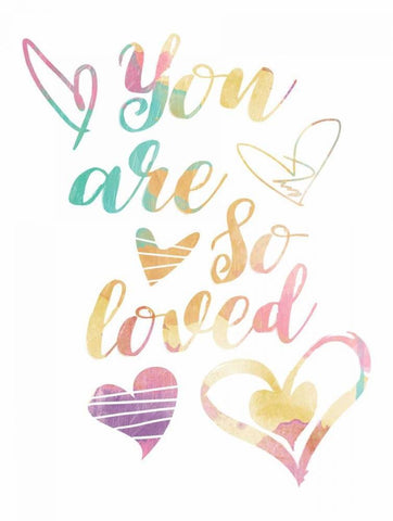 So Loved White Modern Wood Framed Art Print with Double Matting by Grey, Jace