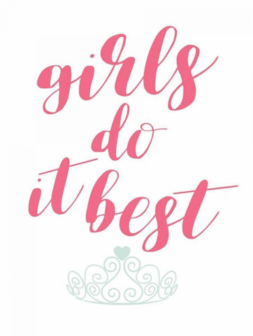 Girls Do It Black Ornate Wood Framed Art Print with Double Matting by Grey, Jace