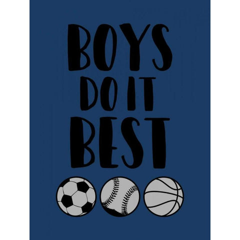 Boys Do It Black Modern Wood Framed Art Print with Double Matting by Grey, Jace