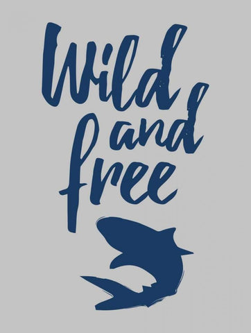 Wild Shark Black Ornate Wood Framed Art Print with Double Matting by Grey, Jace
