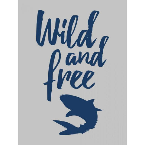 Wild Shark White Modern Wood Framed Art Print by Grey, Jace