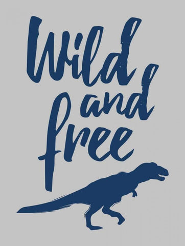 Wild Dinosuar White Modern Wood Framed Art Print with Double Matting by Grey, Jace