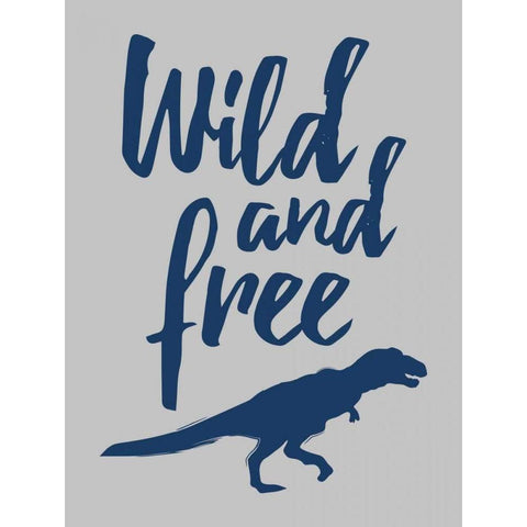 Wild Dinosuar White Modern Wood Framed Art Print by Grey, Jace