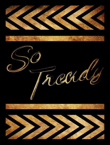 Gold So Trendy White Modern Wood Framed Art Print with Double Matting by Grey, Jace