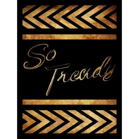 Gold So Trendy Black Modern Wood Framed Art Print with Double Matting by Grey, Jace