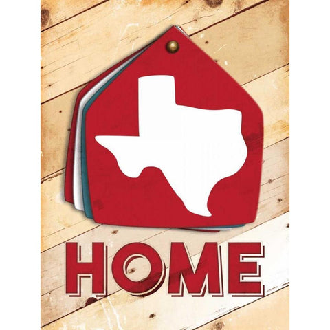 Texas Home Swatch White Modern Wood Framed Art Print by Grey, Jace