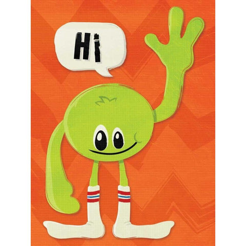 Monster Hi Black Modern Wood Framed Art Print by Grey, Jace