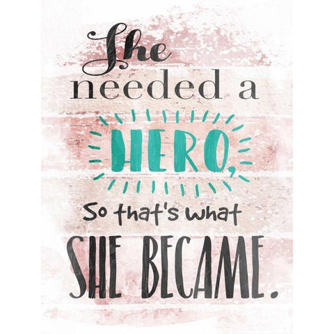 She Hero Gold Ornate Wood Framed Art Print with Double Matting by Grey, Jace