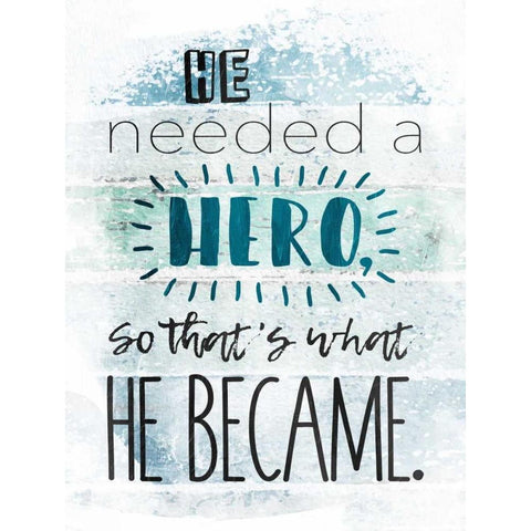 He Hero White Modern Wood Framed Art Print by Grey, Jace