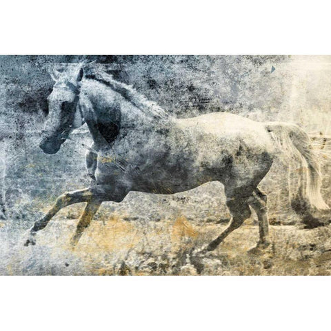 Washed Out Horse White Modern Wood Framed Art Print by Grey, Jace