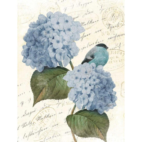 Bird Mail Two Gold Ornate Wood Framed Art Print with Double Matting by Grey, Jace