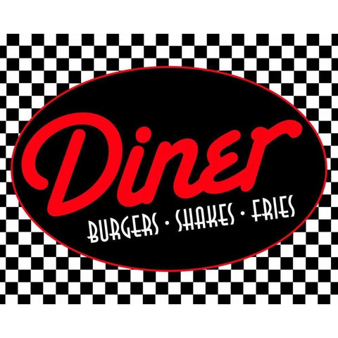 Diner White Modern Wood Framed Art Print by Grey, Jace