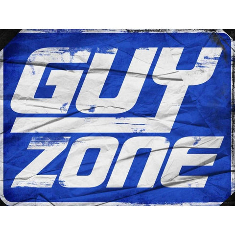 Guy Zone Sign Black Modern Wood Framed Art Print by Grey, Jace