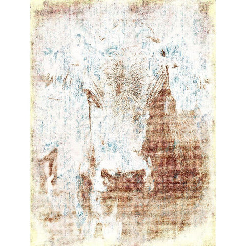 Copper Cow Again White Modern Wood Framed Art Print by Grey, Jace