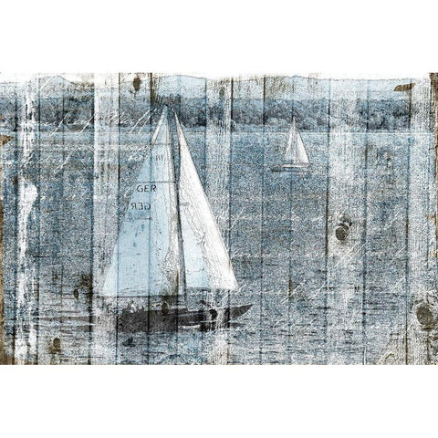 Boats Go White Modern Wood Framed Art Print by Grey, Jace